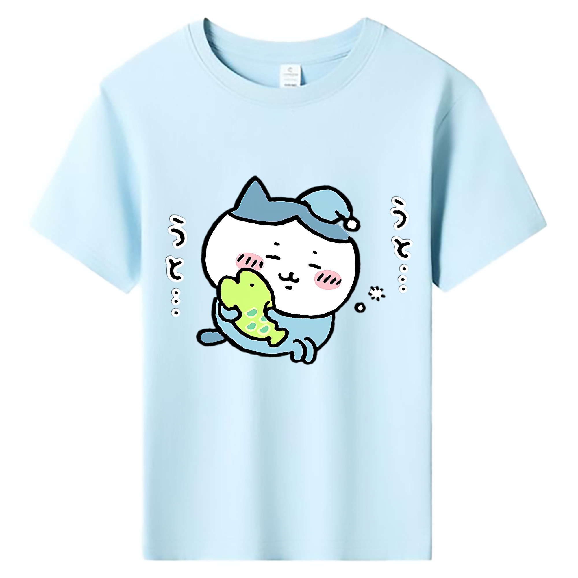 （画像用） ちいかわ ハチワレ Chii-kawa hachiware 綿100％キッズTシャツ（フロントプリント）